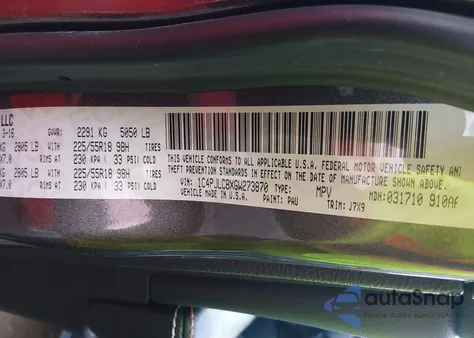 2016 Jeep Cherokee 75Th Anniversary из США, поврежденный, VIN 1C4PJLCBXGW273870